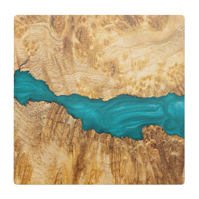 Podložka pod stoličku Drevený vzor so živicou