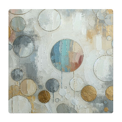 Podložka pod stoličku Abstraktné kruhy