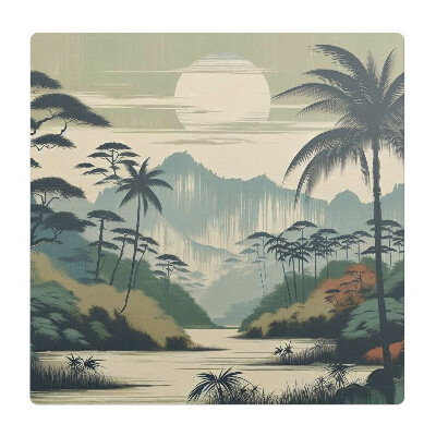 Podložka pod stoličku na kolieskach Tropická krajina