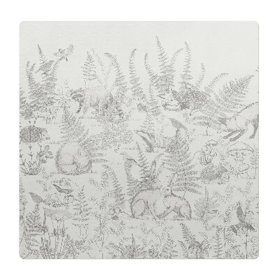 Podložka pod kolieskovú stoličku Lesné zvieratá a paprade