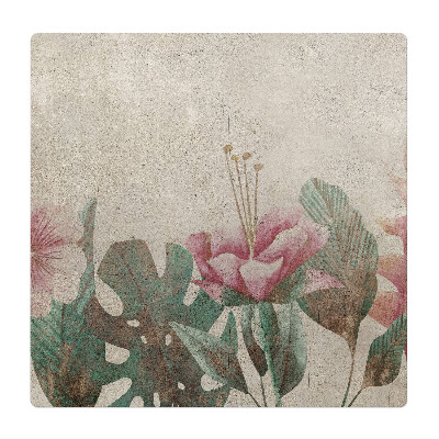 Podložka pod kolieskovú stoličku Vintage kvetinový vzor