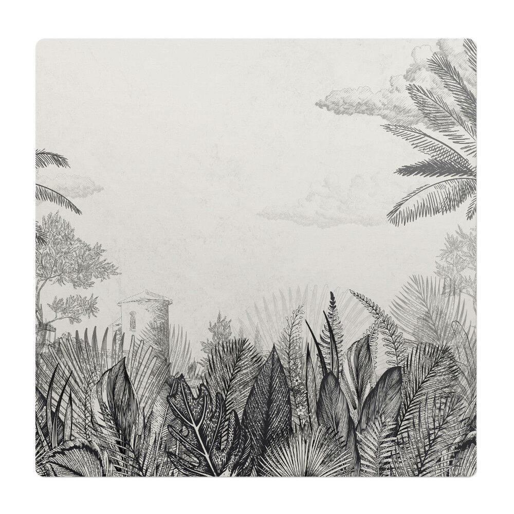 Podložka pod kolieskovú stoličku Tropická ilustrácia