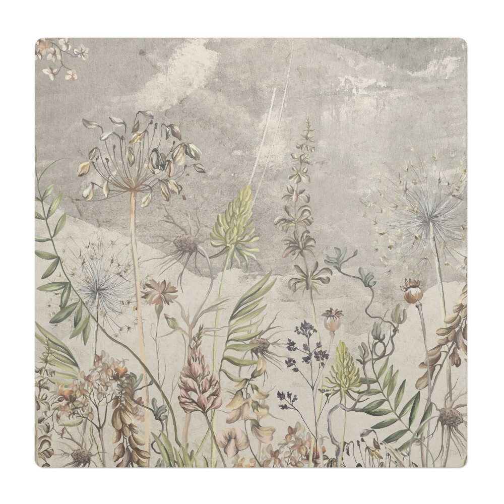 Podložka pod stoličku na kolieskach Vintage rastlinný vzor