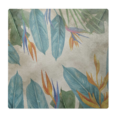 Podložka pod stoličku Exotické listy a kvety