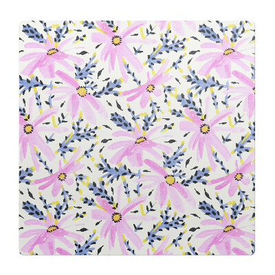 Podložka pod stoličku na kolieskach Kvetinový pastelový vzor