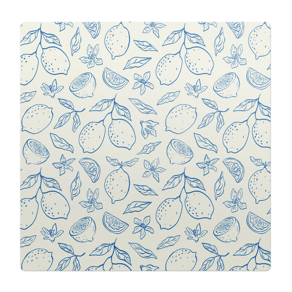 Podložka pod kolieskovú stoličku Citrónový retro vzor