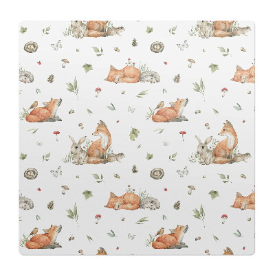 Podložka pod stoličku Vzor lesných zvierat