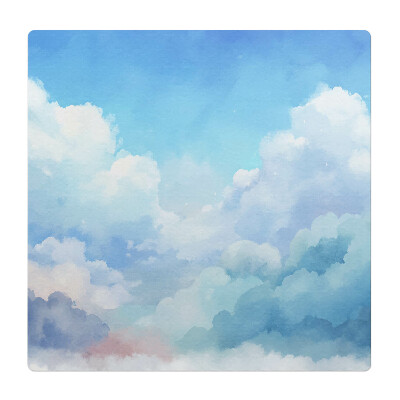 Podložka pod stoličku na kolieskach Maľované oblaky