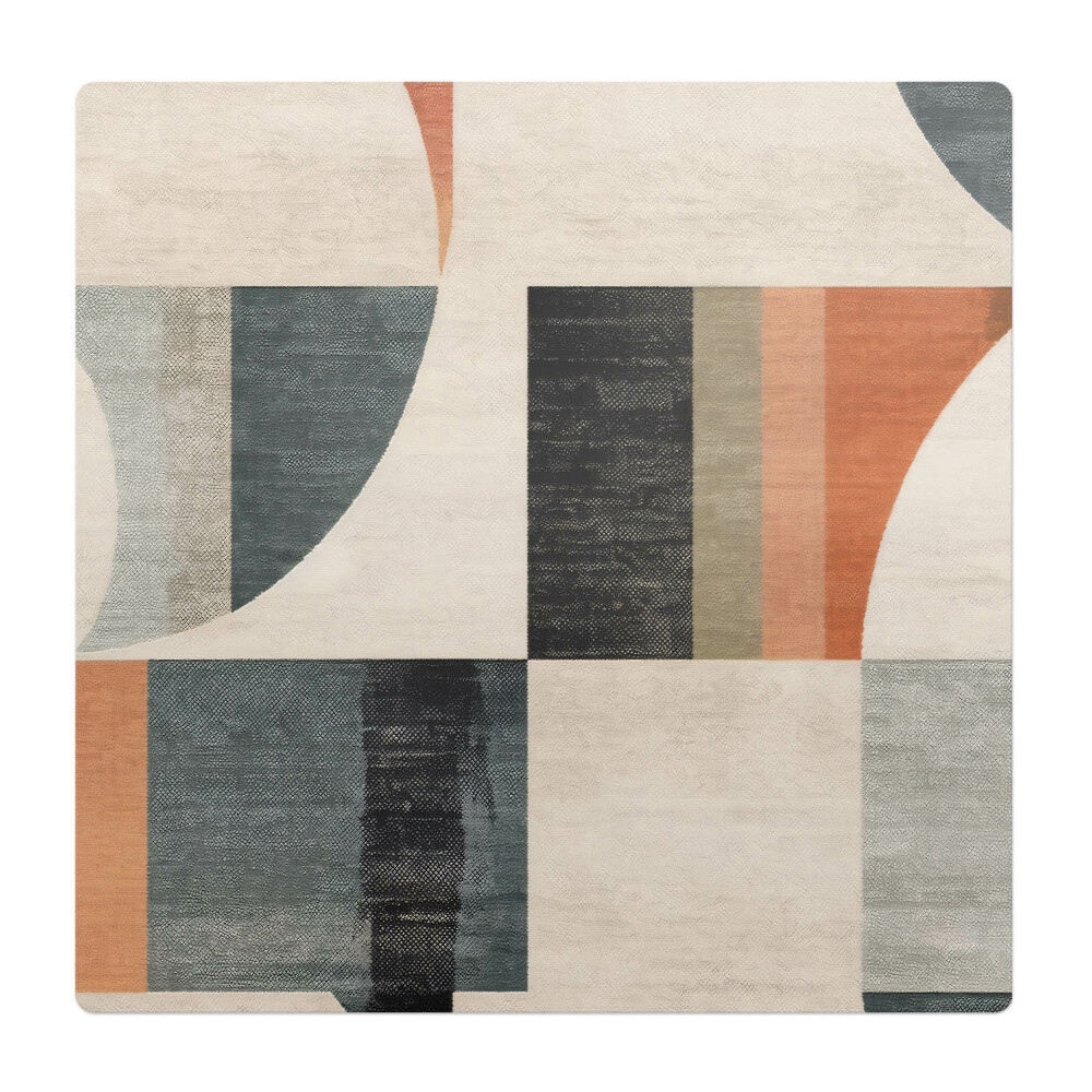 Podložka pod stoličku na kolieskach Geometrické retro tvary