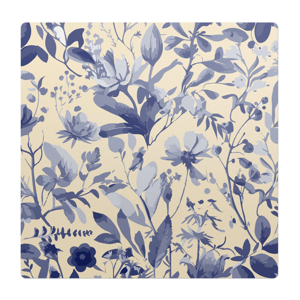 Podložka pod kolieskovú stoličku Retro kvetinový vzor