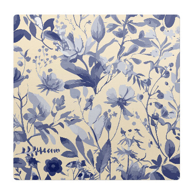 Podložka pod kolieskovú stoličku Retro kvetinový vzor