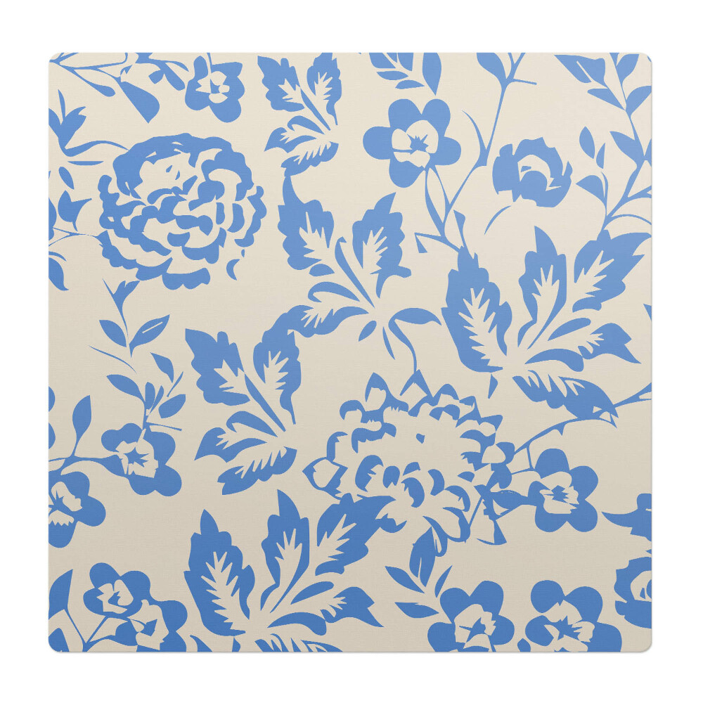 Podložka pod stoličku na kolieskach Vintage kvetinový vzor