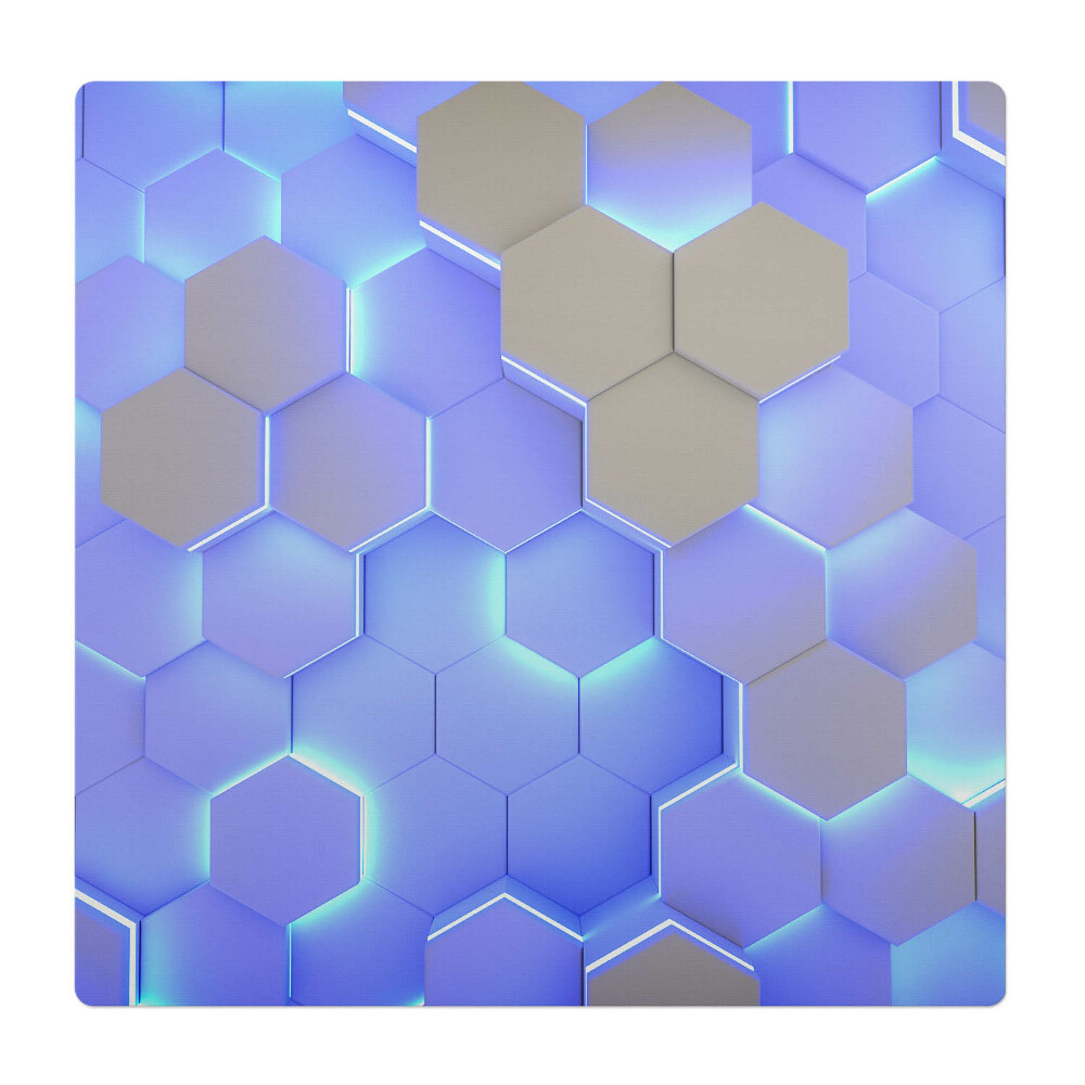 Podložka pod kolieskovú stoličku Osvetlené šesťuholníky