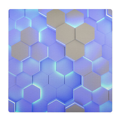 Podložka pod kolieskovú stoličku Osvetlené šesťuholníky