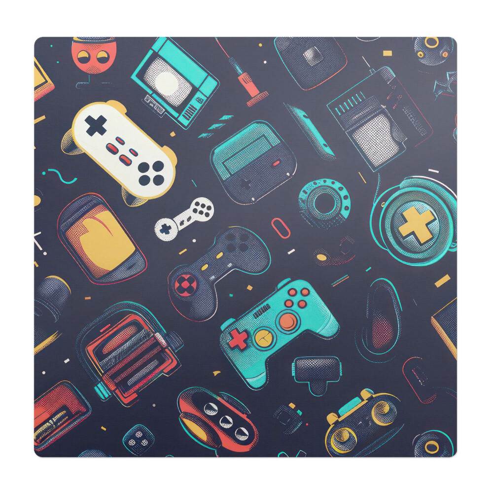 Podložka pod stoličku na kolieskach Retro herné vzory