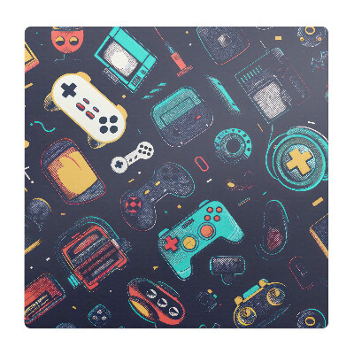 Podložka pod stoličku na kolieskach Retro herné vzory