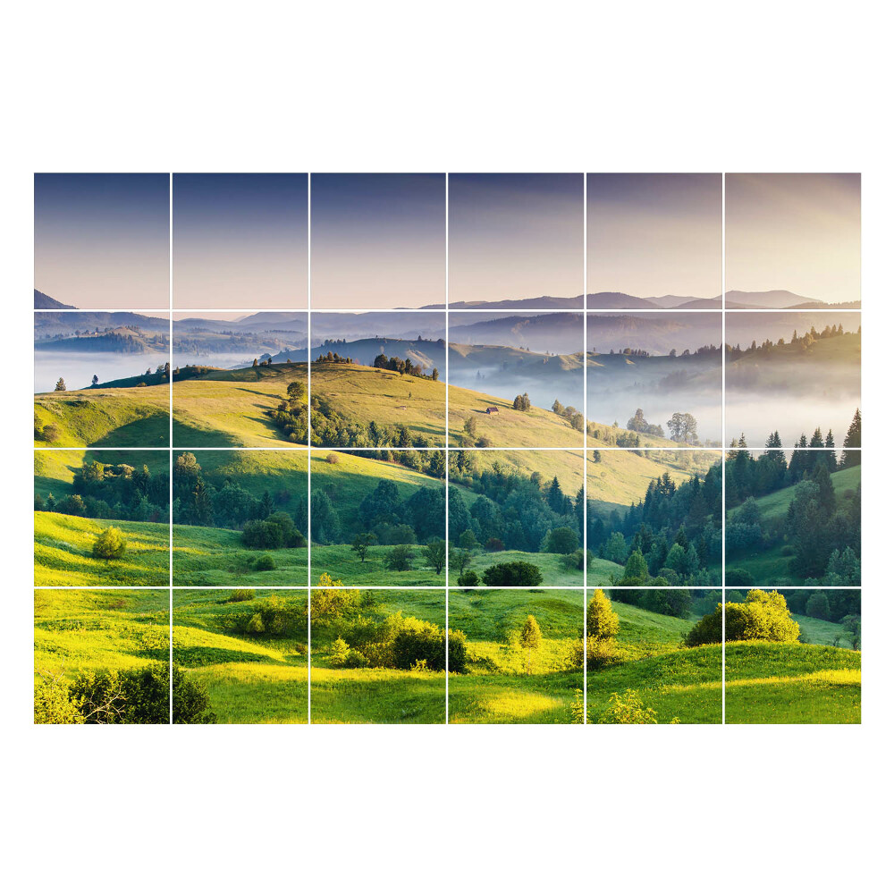 Nálepky na dlaždice Malebná horská krajina