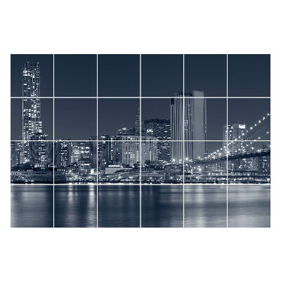 Samolepky na kachličky Moderné mesto v noci