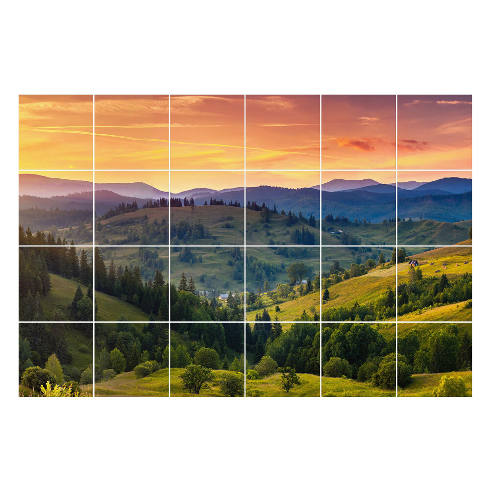 Samolepky na kachličky Malebná horská krajina