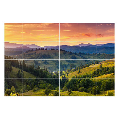 Samolepky na kachličky Malebná horská krajina