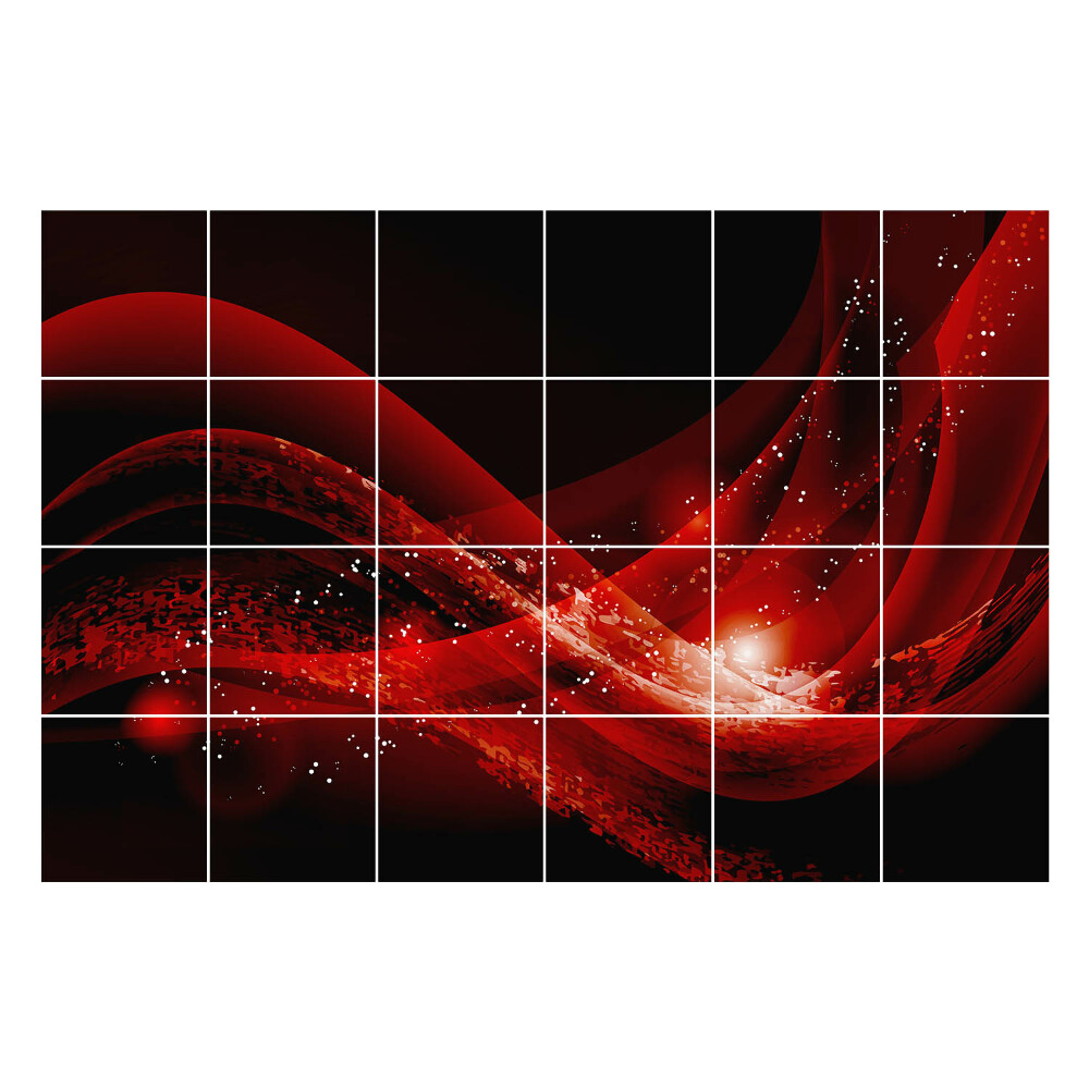 Samolepky na obklady Dynamické vlny s leskom