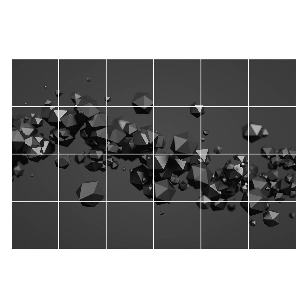 Samolepky na kachličky Abstraktné 3D tvary