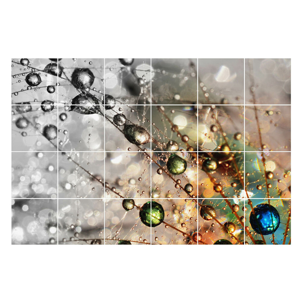 Samolepky na obklady Kvapky na jemné vlákna