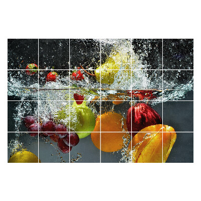 Samolepky na obklady Výbuch ovocia vo vode