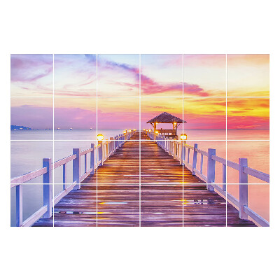 Nálepky na dlaždice Mólo nad pokojnou vodou