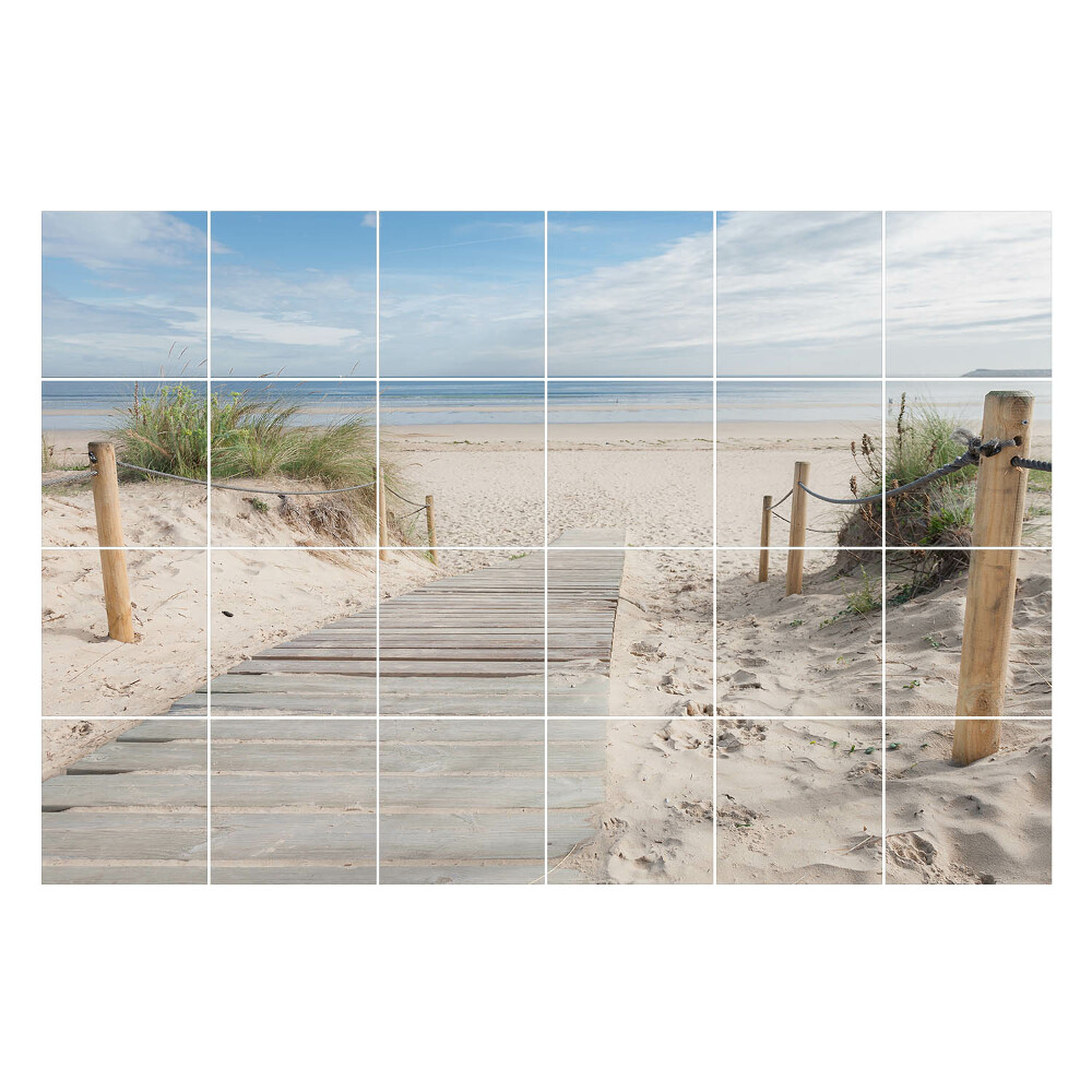 Nálepky na dlaždice Cesta na pláž