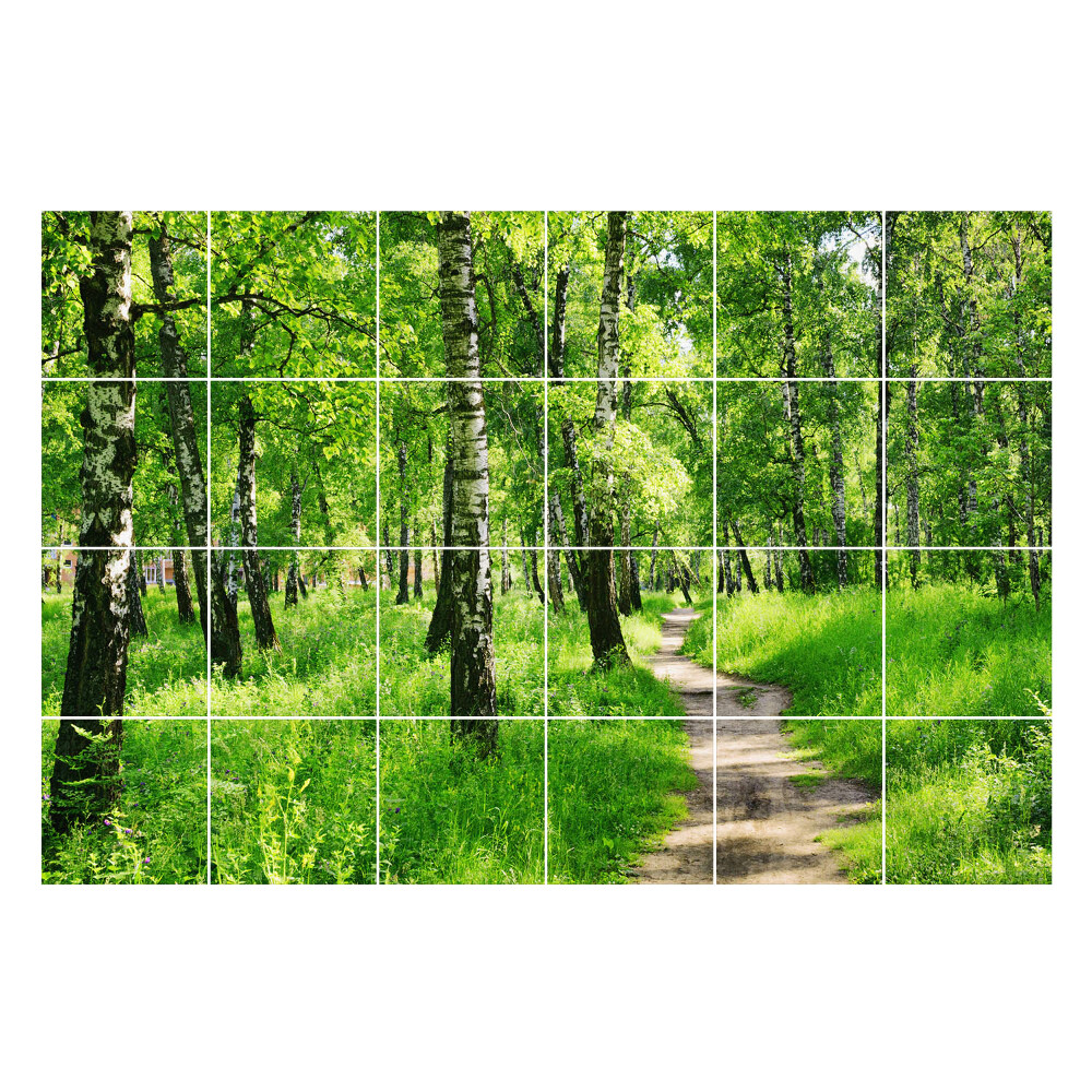 Samolepky na kachličky Lesná cesta v prírode