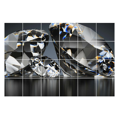 Samolepky na kachličky Lepkavé diamanty