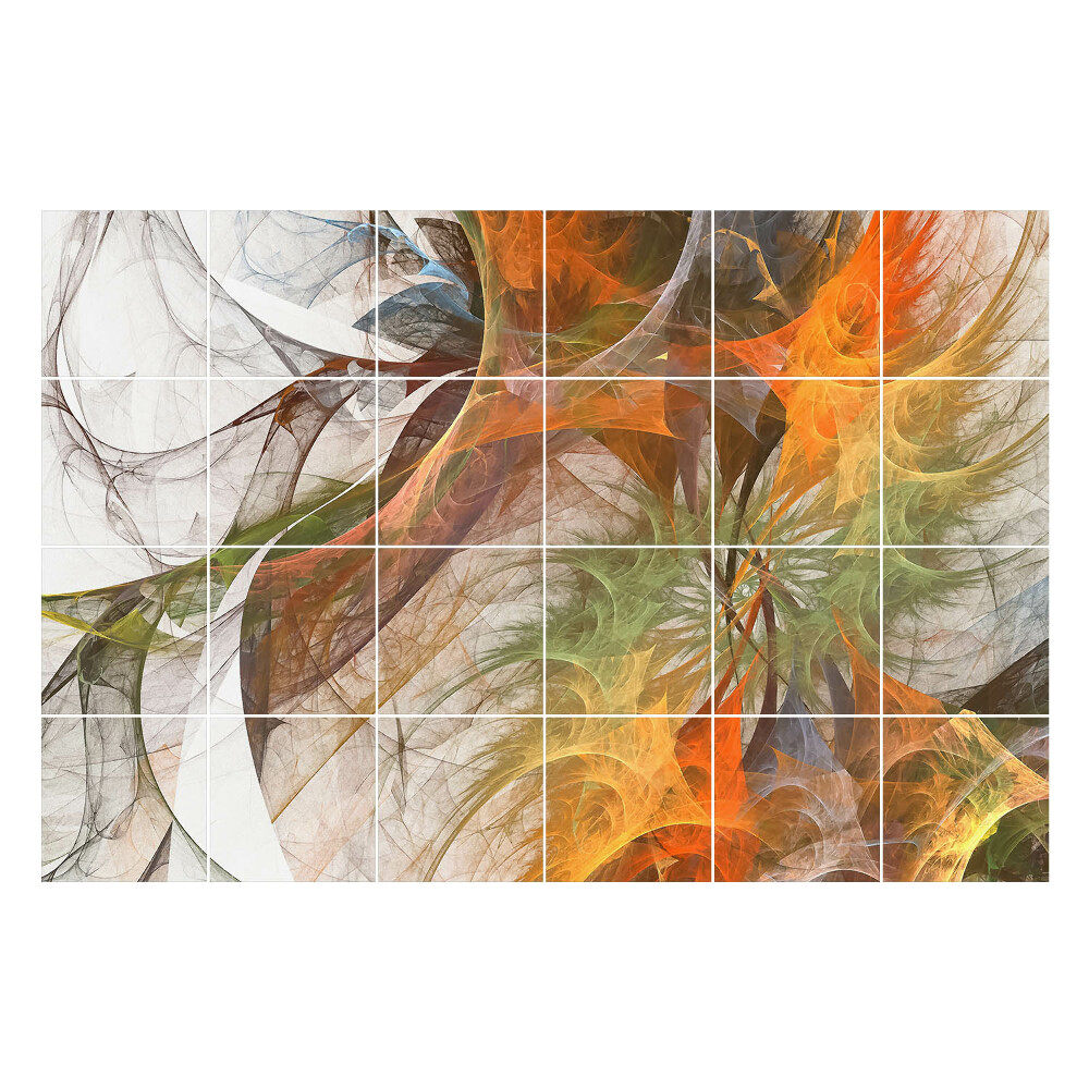 Nálepky na dlaždice Abstraktný fraktálny vzor