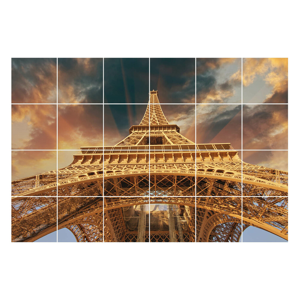 Samolepky na kachličky Veža v oblakoch