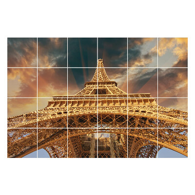 Samolepky na kachličky Veža v oblakoch