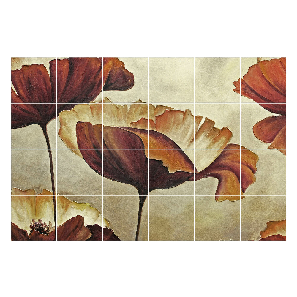 Nálepky na dlaždice Umelecké kvetinové kompozície