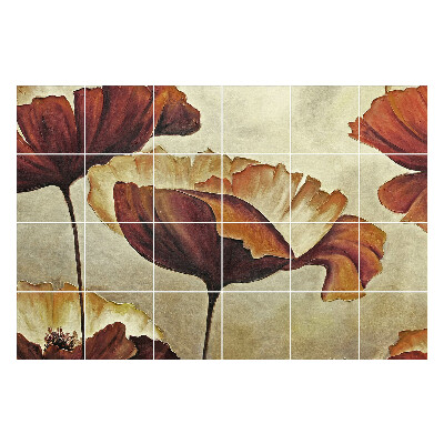 Nálepky na dlaždice Umelecké kvetinové kompozície