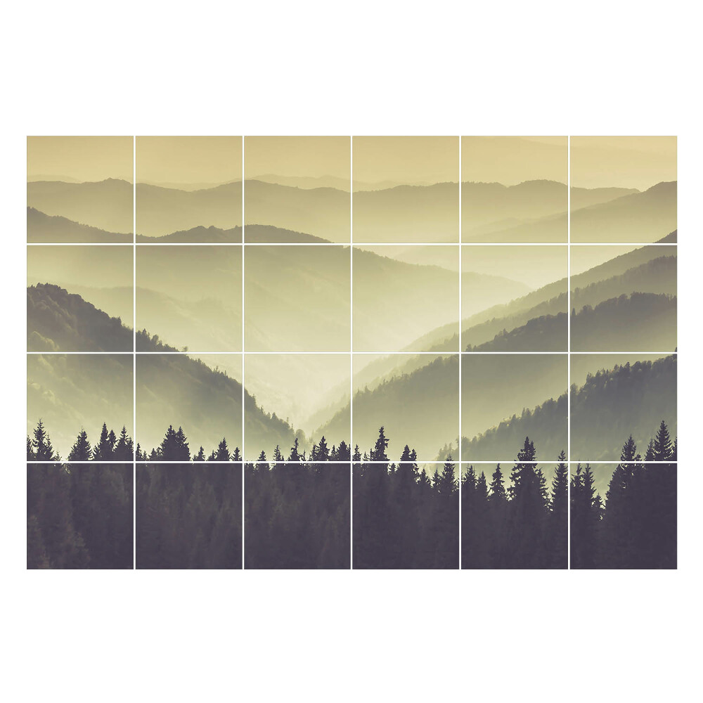 Samolepky na kachličky Mystické horské krajiny