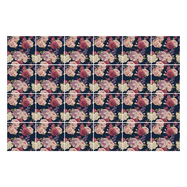 Samolepky na obklady Kvetinový motív v aranžmáne