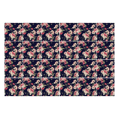 Samolepky na kachličky Kvety v hustej väzbe