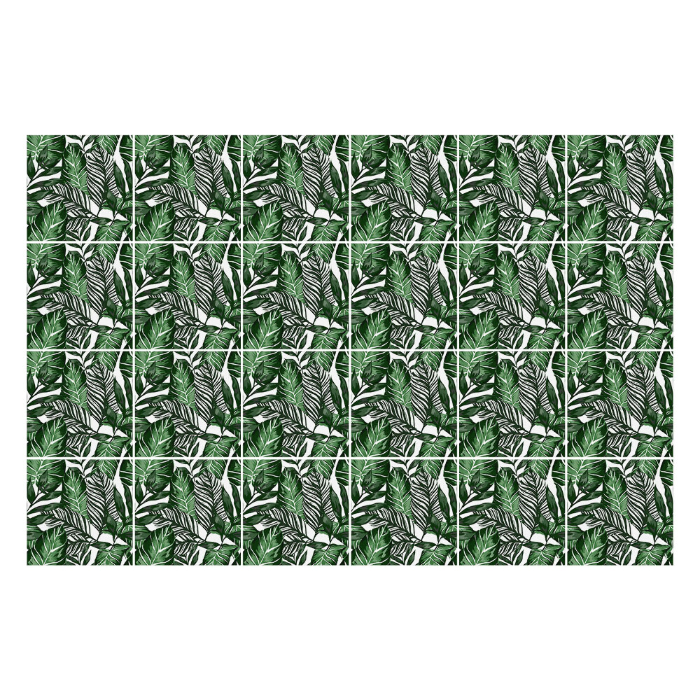 Nálepky na dlaždice Listy v tropickom štýle