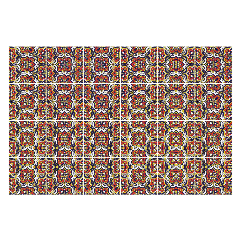 Nálepky na dlaždice Kvetinové ozdoby v ľudovom štýle