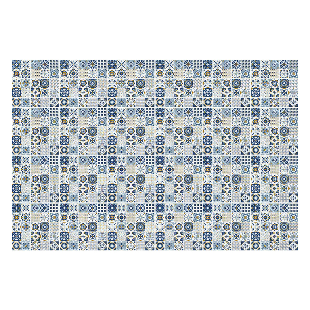 Nálepky na dlaždice Geometria s kvetinovým motívom