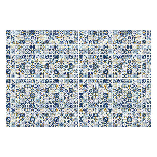 Nálepky na dlaždice Geometria s kvetinovým motívom