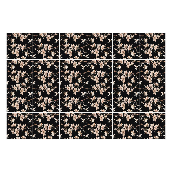 Samolepky na kachličky Kvetinový motív na pozadí