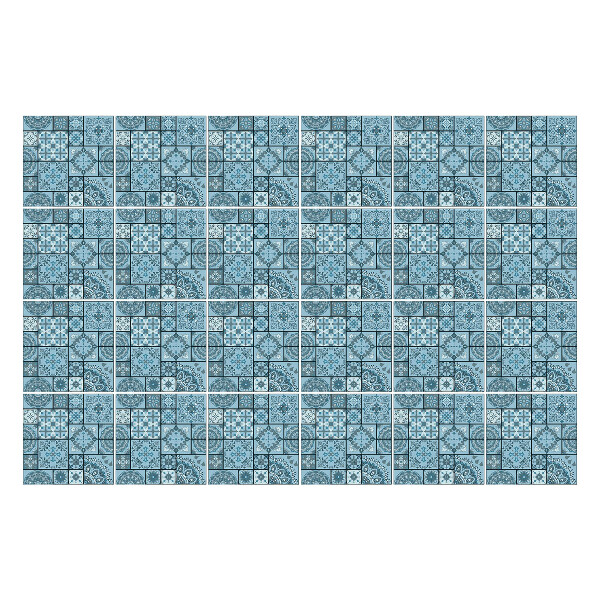 Nálepky na dlaždice Geometrické motívy v mriežke