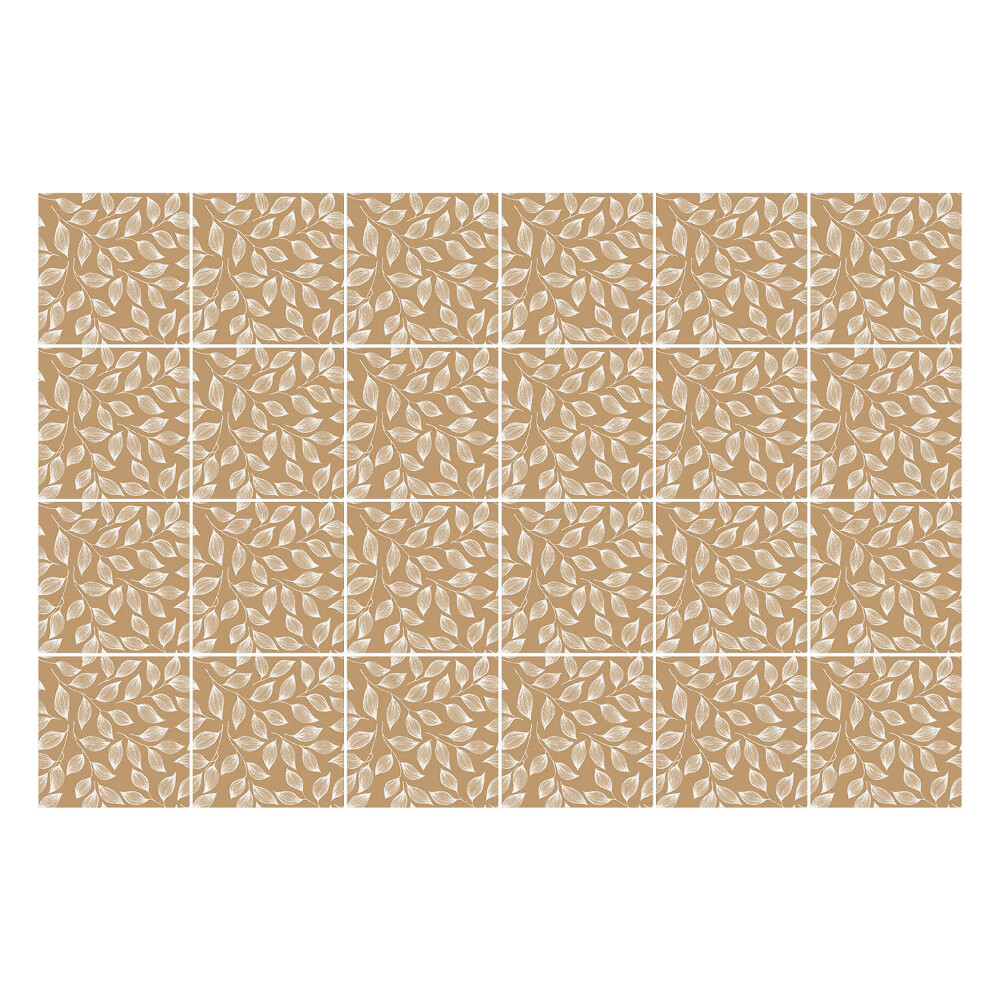 Nálepky na dlaždice Listy v jemnom usporiadaní