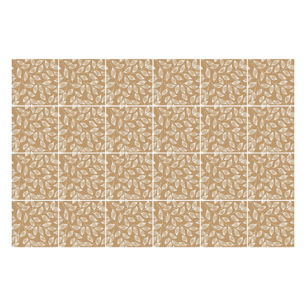 Nálepky na dlaždice Listy v jemnom usporiadaní