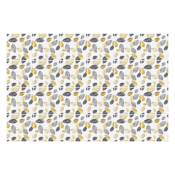 Nálepky na dlaždice Listy v rôznych tvaroch