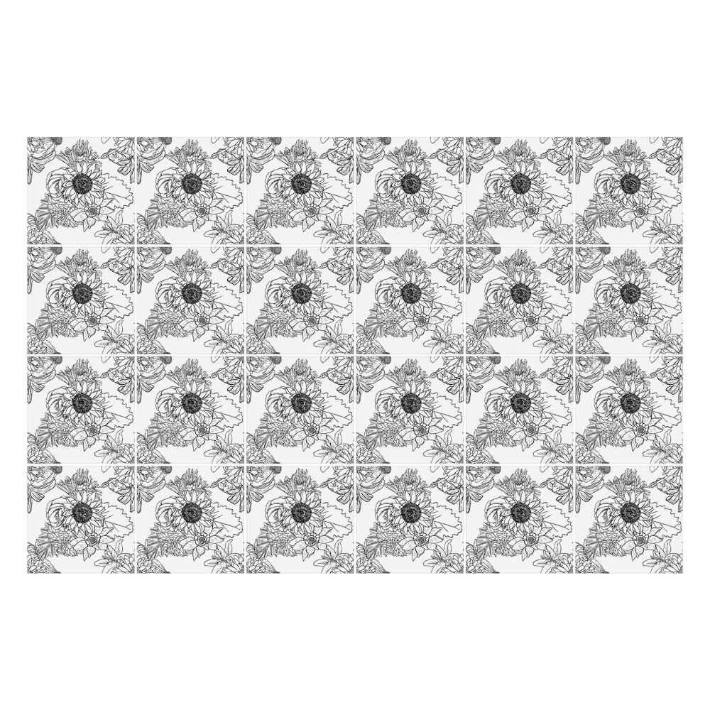 Samolepky na kachličky Kvetinový motív v sieťke